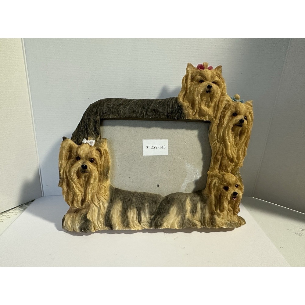 Yorkie Yorkshire Terrier Resin Picture Frame Dimensional Holds 4x6 Photo Dog Mom